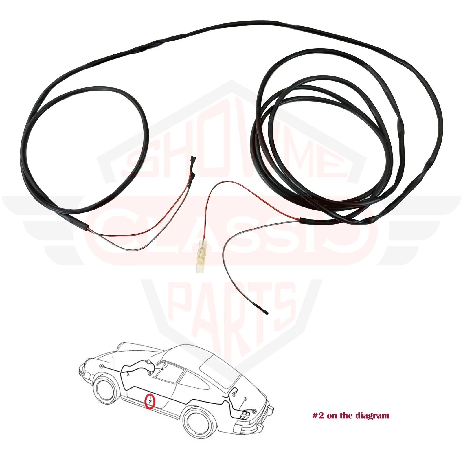 1974-1983 Porsche 911 Rear Windshield Wiper LHD 91161202501; 911 612 025 01; 911.612.025.01; 911-612-025-01