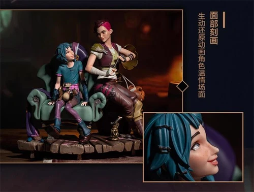 LOL Arcane League of Legends Vi & Jinx 1/6 Figure Model Collectible Original - Picture 12 of 12