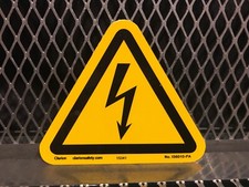 CLARION SAFETY ~ ELECTRICAL SHOCK ELECTOCUTION ~ 3.29" X 3.80" Label Sticker