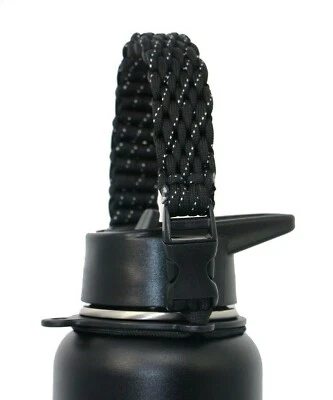 GALAXTEK Paracord Handle Strap with Safety Ring & Carabiner for Hydro Flask Water Bottle