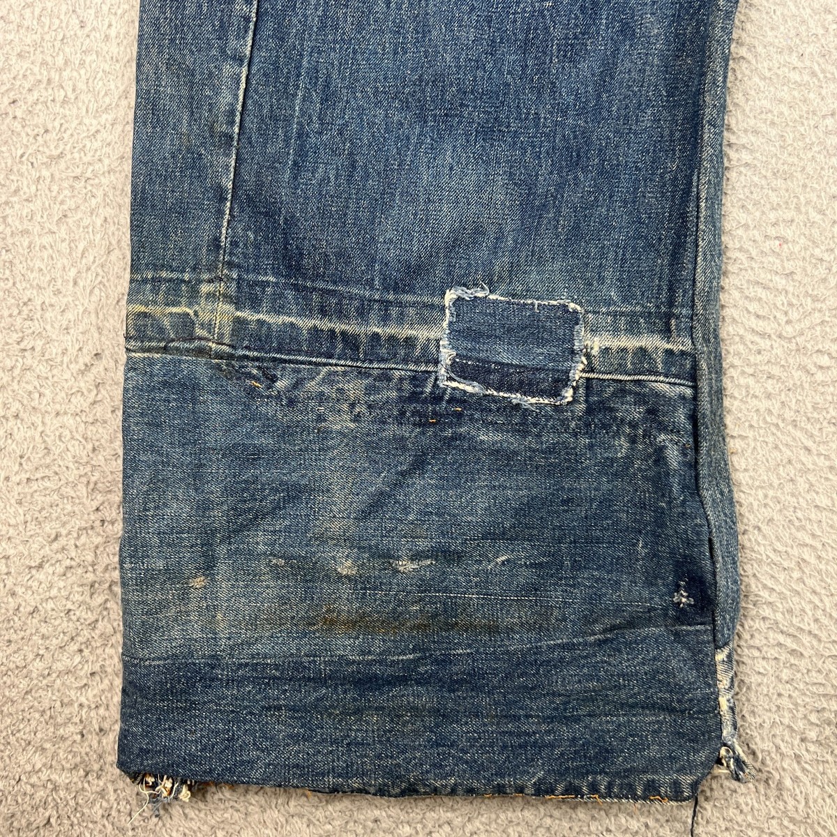 00’s Levi’s patchwork flare buggy denim Vintage Levis Jeans 26x32 Denim Selvedge Redline Flare