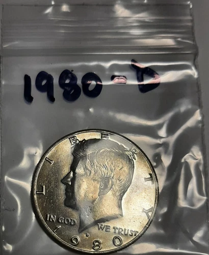 1980-D Kennedy Half Dollar, Circulated but NICE !