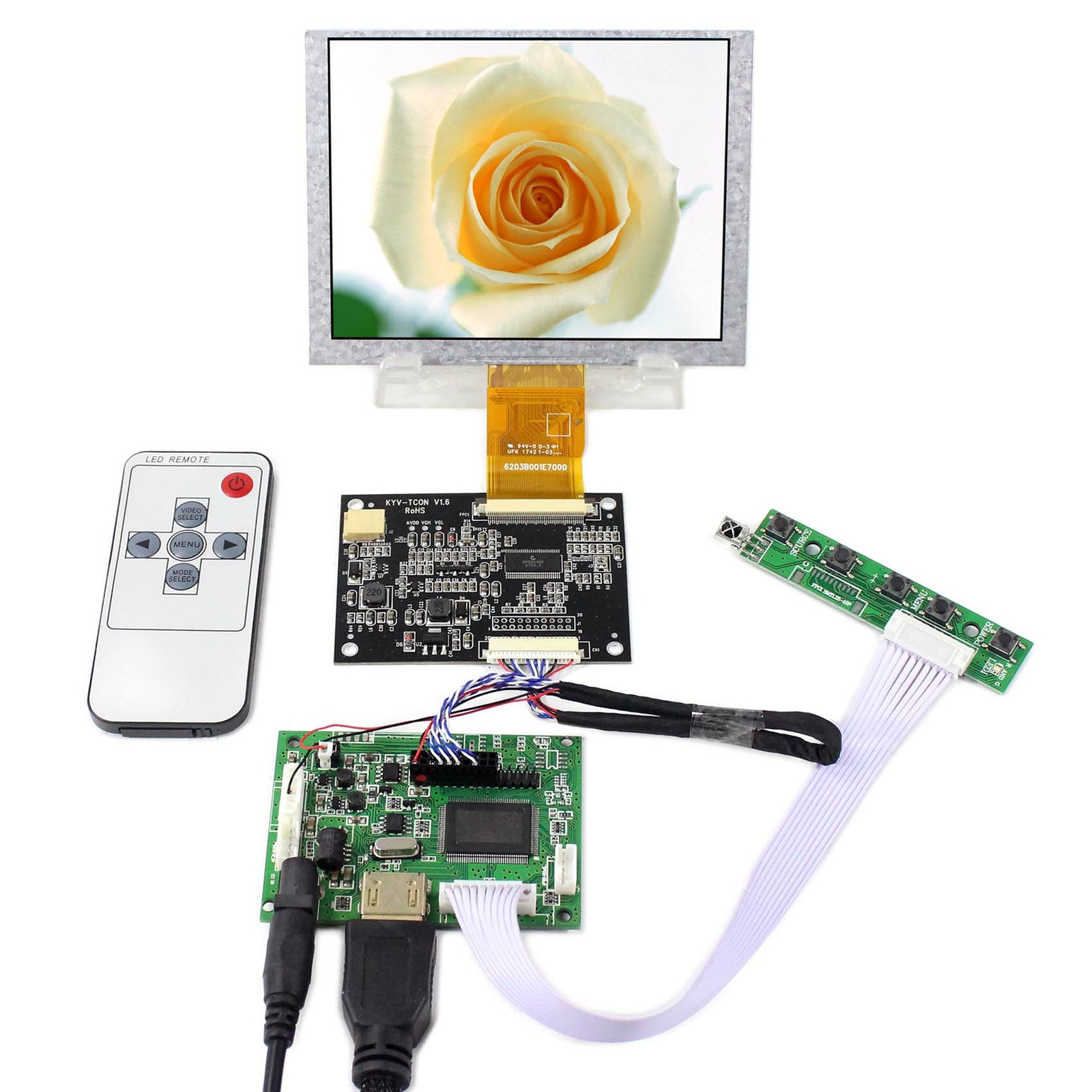 5"" ZJ050NA-08C 4:3 Ratio 640X480 TFT-LCD For Flight Sim Build, Sim Racing Dash