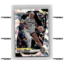 2024 Panini Prizm WNBA - Cracked Ice Prizm #93 Kamilla Cardoso Rookie SP