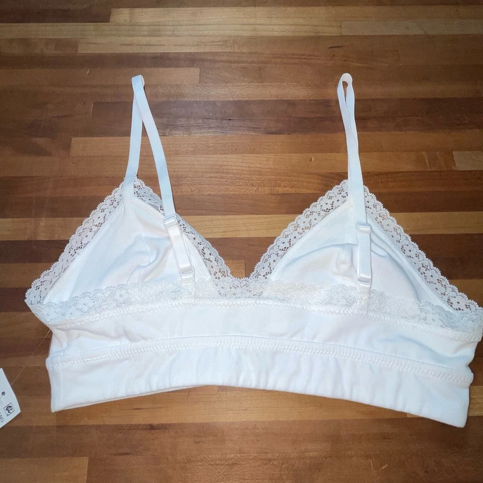 Jenni on Repeat Wide Lace Bralette, set of 2 tan/white Small - Image 4 of 4