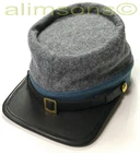 CIVIL WAR CSA CONFEDERATE INFANTRY GREY WOOL KEPI FORAGE CAP HAT-ALL SIZES!!!