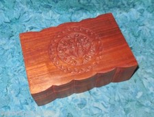 Celtic Tree of Life Wood Box NEW Hand Carved Trinket Card Photo 6" x 4" 10.6oz G
