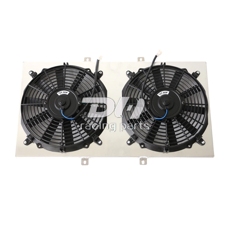 Radiador y cubierta de aluminio de 3 filas y ventiladores de 2*12" para Subaru Legacy GT L LS LSi H4 1995-1999 Foto 3 de 4