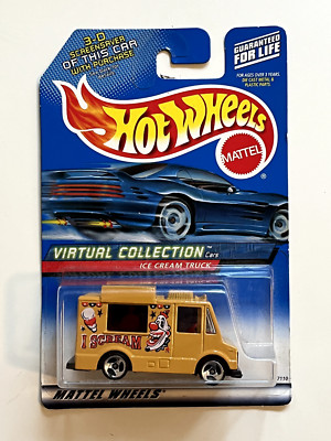 2000 Hot Wheels #144 Virtual Collection ICE CREAM TRUCK Mustard - Xmas Stocking