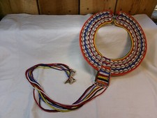 African Zulu Handcrafted Beaded Collar Bib Necklace