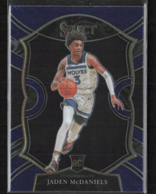 2020-21 Panini Select #88 Jaden McDaniels Blue Minnesota Timberwolves