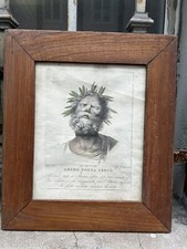 VECCHIA STAMPA OMERO CON CORNICE OLD PRINT
