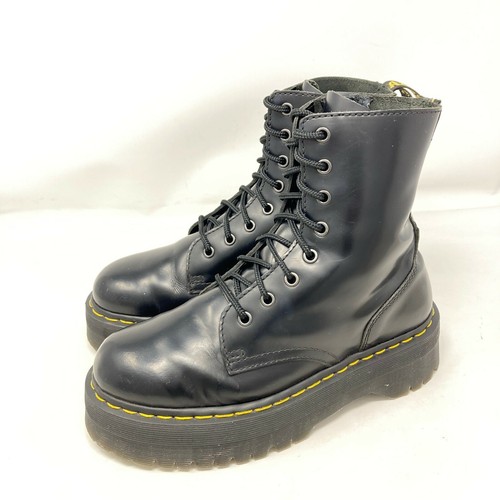 Dr Martens Jadon Black Smooth chunky platform quad boots docs UK 6 EU 39 | eBay