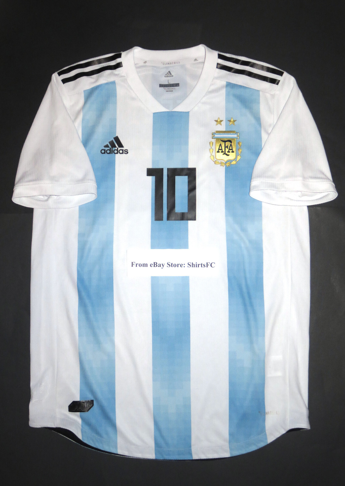 2018 World Cup Adidas Climachill Argentina Lionel Messi Home Jersey Shirt Kit