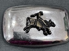 Western Cowboy Bucking Bronco Mixed Metal Belt Buckle