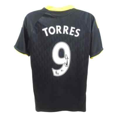 Fernando Torres Signed Liverpool FC Away Soccer Jersey #9 with