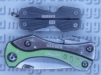 NTSA ( LOT OF 2 ) GERBER CRUCIAL  & GERBER BG NEEDLENOSE MULTI-TOOLS