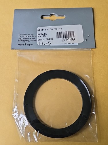 VTG NOS Metal Step Up Adapter Ring 58mm Lens to 72mm Filter Converter E58-E72 - Picture 2 of 3