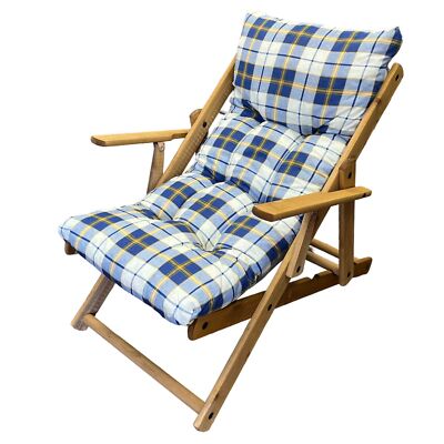 Cuscino Per Poltrona Marvin - Imbottito In Gomma Piuma, Blu - Foto 2