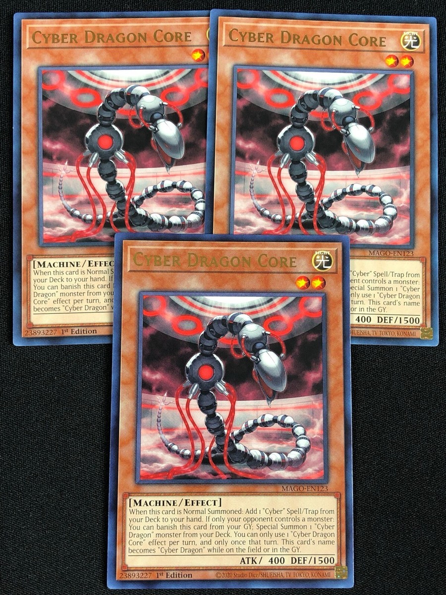 YUGIOH CYBER DRAGON CORE MAGO-EN123 1ST RARE X3 (NM) | eBay