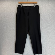 St John Caviar Black Pants Trouser Slacks Straight Leg Pockets Womens Size 8