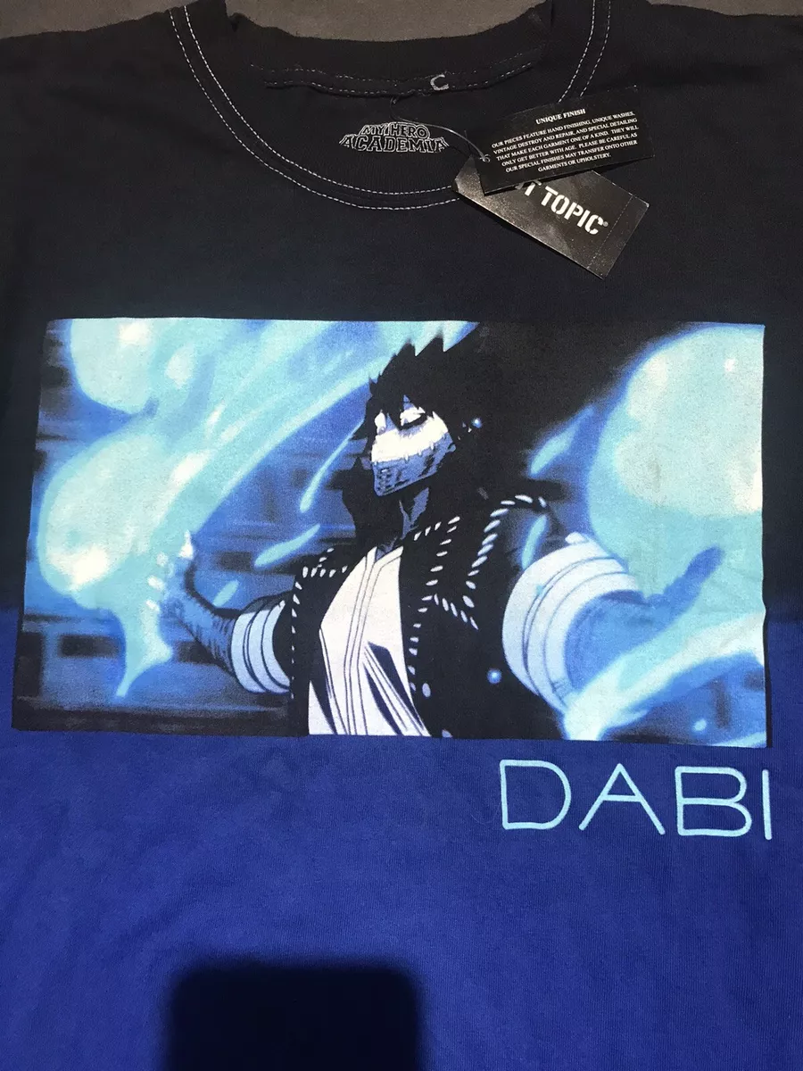 My Hero Academia Hot Topic Dabi Blue Flame T Shirt Size Small NEW