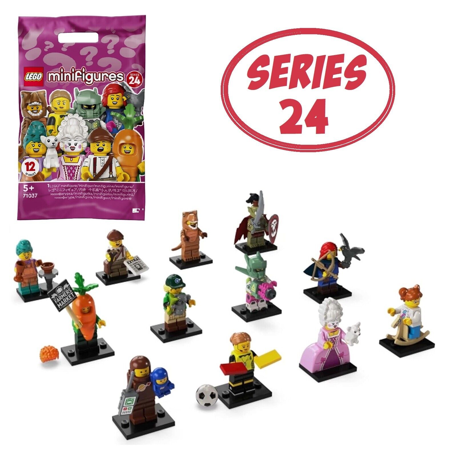 LEGO SERIES 24 Collectible Minifigures 71037 - Complete Set of 12 (SEALED)