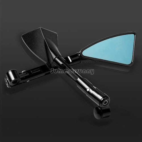 CNC Motorcycle Rearview Side Mirrors 8mm/10mm Street Sport Bike Chopper ...