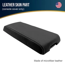 Fits 07-11 Dodge Nitro Synthetic Leather Console Armrest Gray Stitch