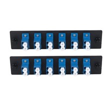 2 PCS 12 Fibers LC To LC Duplex Single Mode Patch Panel Singlemode Coupler