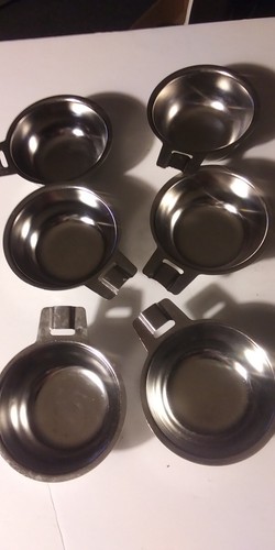 6 Saladmaster Stainless Steel Egg Poaching Cups used
