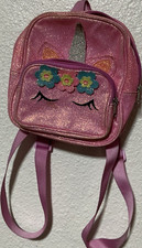 Unicorn Mini Synthetic Backpack Glitter Accen...