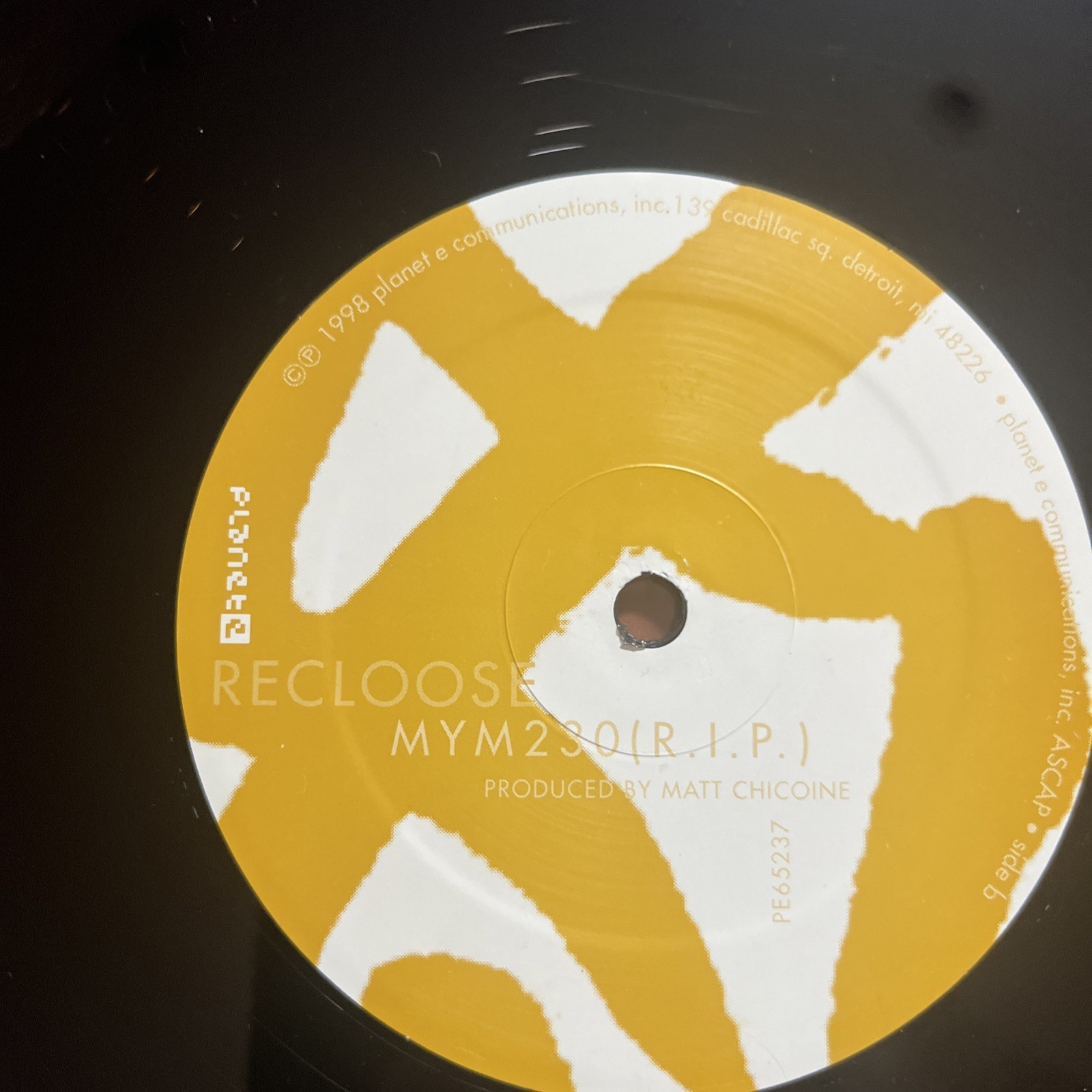 Recloose – So This Is The Dining Room 12" Vinyl, 1998 Planet E, Carl Craig VG+