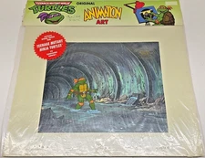 Rare Teenage Mutant Ninja Turtles Michelangelo 1987-1991 Animation Art MWS Inc
