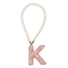 Initial Letter Cup Charm Accessories Letter K Keychain Charm Pink