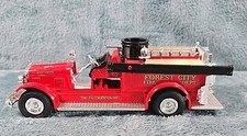 ERTL 1926 Seagrave Fire Truck Die Cast Coin Bank Forest City, IA Ertyl Fire Figh