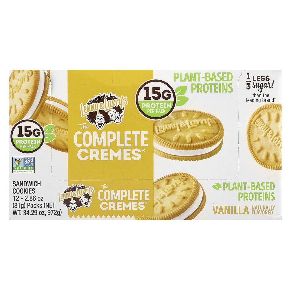 The Complete Cremes®, Sandwhich Cookies, Vanilla, 12 Packs, 2.86 oz (81 g) Each