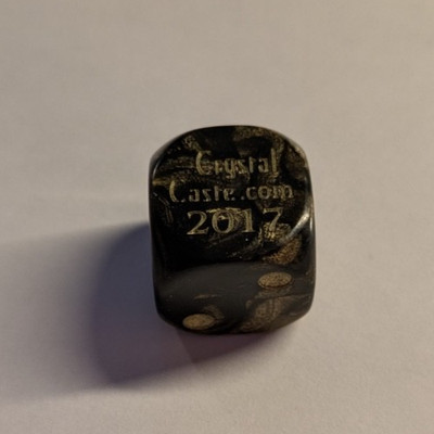 Gen Con 50th anniversary 2017 Crystal Caste d6 dice
