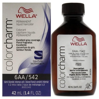 2PACKCOLORCHARM Permanent Liquid Hair Color | 6AA Ash Blonde |1.42 Oz