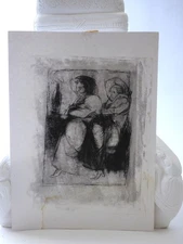 Vintage Etching On Paper Unframed