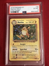 2016 POKEMON XY EVOLUTIONS #36 RAICHU-HOLO EVOLUTIONS PSA 6