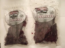 Lot Of 2 Old Trapper Beef Jerky, Peppered 8 Ounce Pack Each, Exp-2/2028