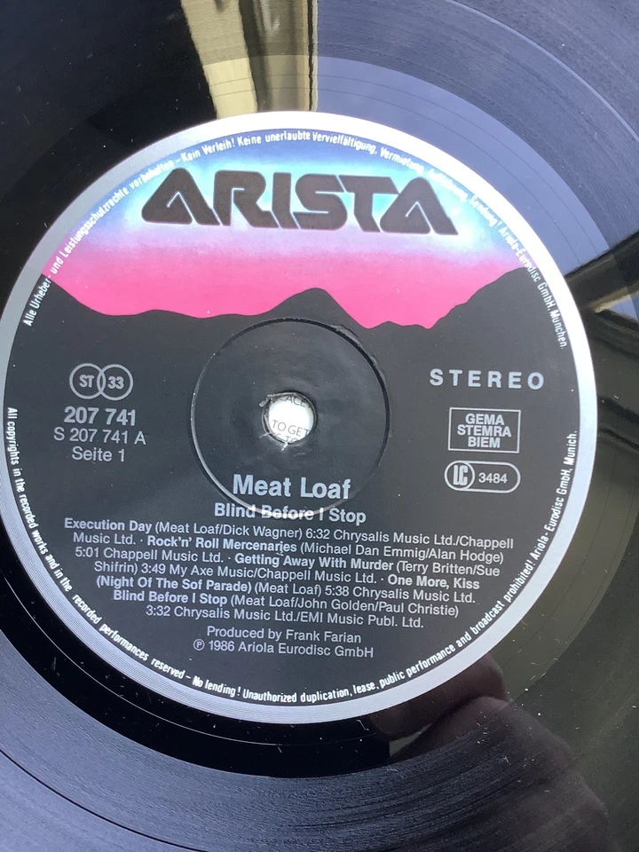 MEAT LOAF - BLIND BEFORE I STOP  - Image 4 of 4
