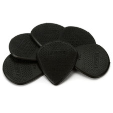 Dunlop Max Grip Jazz III Carbon Fiber Picks, Black, 1.38mm Gauge, 6-Pack