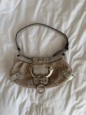 vintage monogramm Guess shoulderbag beige gol...