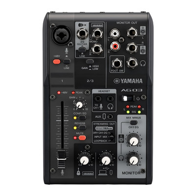 Yamaha AG03MK2 Live Streaming Mixer 3-Kanal USB Interface Neu OVP MwSt ausweis.