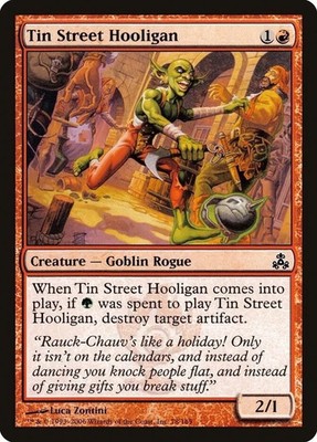 TIN STREET HOOLIGAN X 4 E/X+ GUILDPACT MAGIC THE GATHERING
