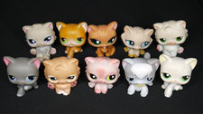Hasbro Littlest Pet shop lot of 10 - Rare Various Cats Authentic FREE SHIPPING 