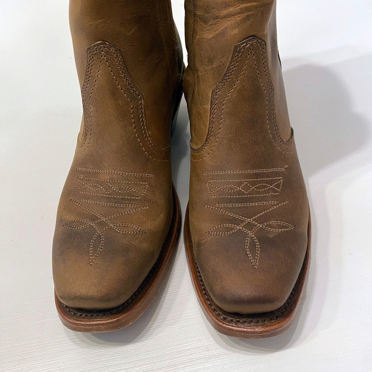 Boulet Brown Western‎ Cowboy Ranch Hand Ankle Zipper Boots Mens 7 D Canada Boulet Men main image 3