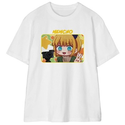 Oshi no Ko MEMcho Yuru Koma Graphic T-Shirt White Mens Size M Anime Tee Cotton